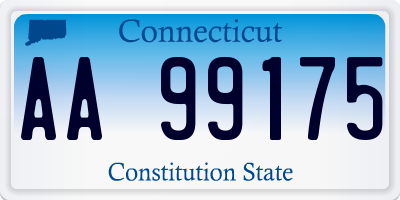 CT license plate AA99175