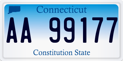 CT license plate AA99177