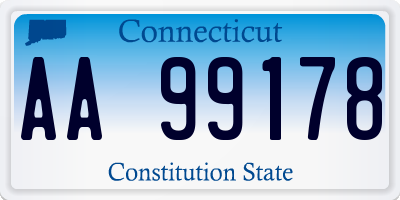 CT license plate AA99178