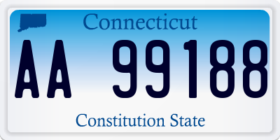 CT license plate AA99188