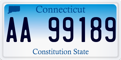 CT license plate AA99189