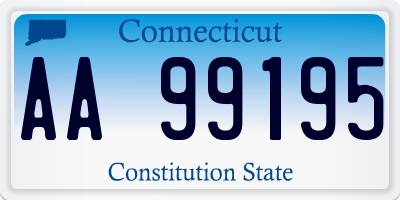 CT license plate AA99195
