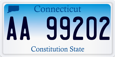 CT license plate AA99202