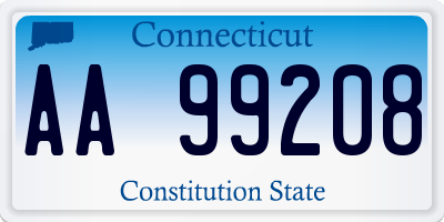 CT license plate AA99208