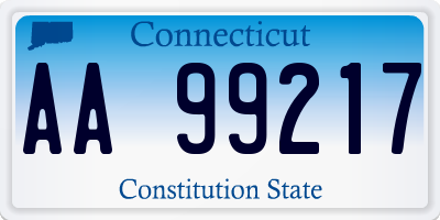 CT license plate AA99217