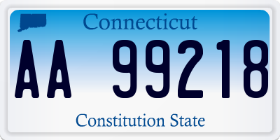 CT license plate AA99218
