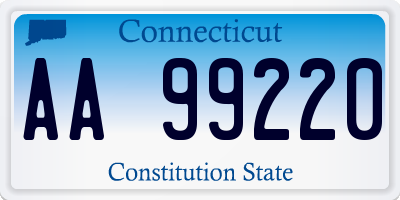CT license plate AA99220