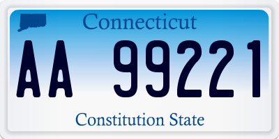 CT license plate AA99221