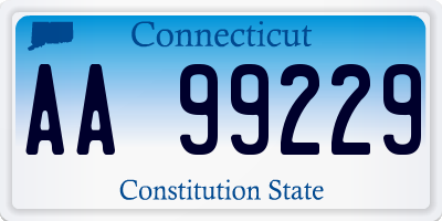 CT license plate AA99229