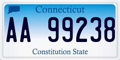 CT license plate AA99238