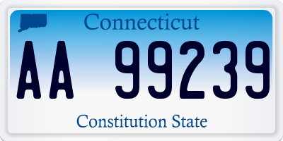 CT license plate AA99239
