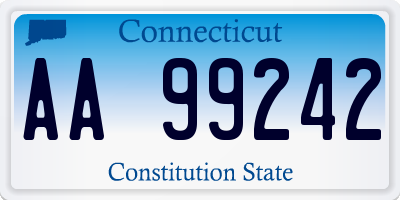 CT license plate AA99242