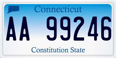CT license plate AA99246
