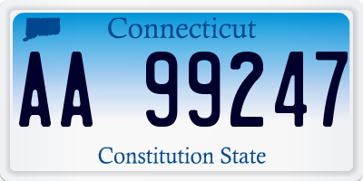 CT license plate AA99247
