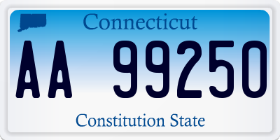CT license plate AA99250