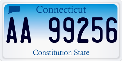 CT license plate AA99256