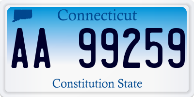 CT license plate AA99259