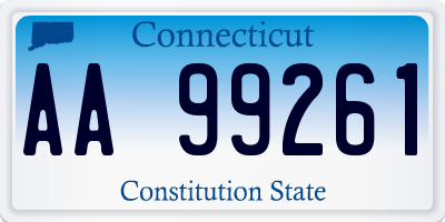 CT license plate AA99261