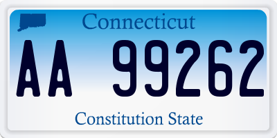 CT license plate AA99262