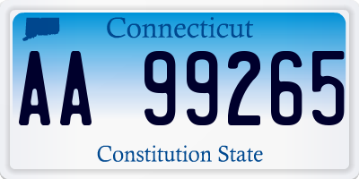 CT license plate AA99265