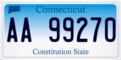 CT license plate AA99270