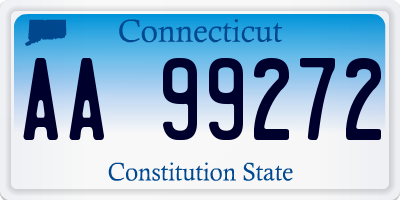 CT license plate AA99272