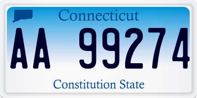 CT license plate AA99274