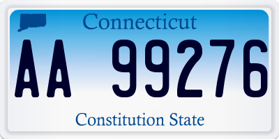 CT license plate AA99276