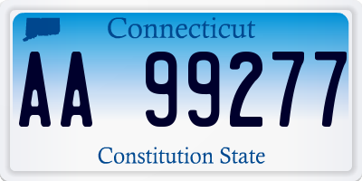 CT license plate AA99277