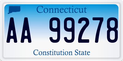 CT license plate AA99278