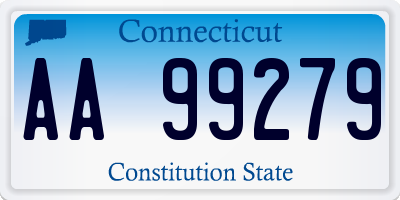 CT license plate AA99279