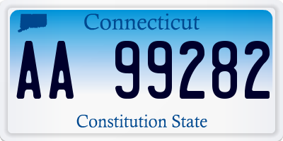 CT license plate AA99282