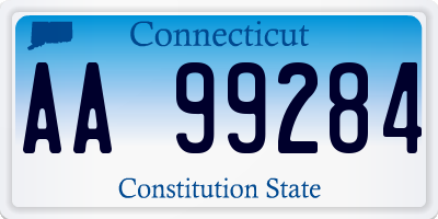 CT license plate AA99284