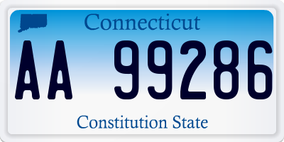 CT license plate AA99286