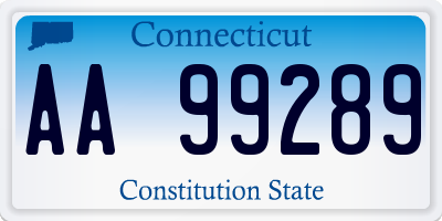 CT license plate AA99289
