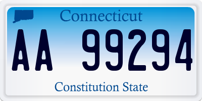CT license plate AA99294