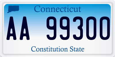CT license plate AA99300