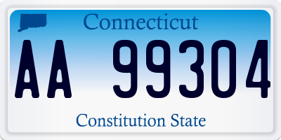 CT license plate AA99304