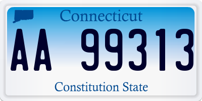 CT license plate AA99313