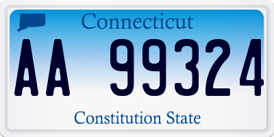 CT license plate AA99324