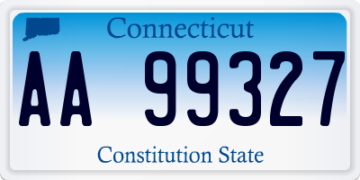 CT license plate AA99327