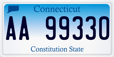CT license plate AA99330