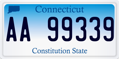 CT license plate AA99339