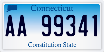 CT license plate AA99341