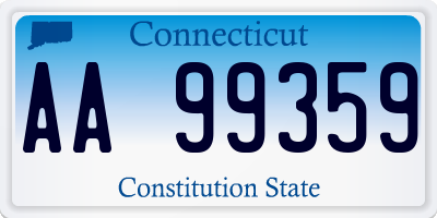 CT license plate AA99359