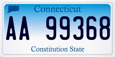 CT license plate AA99368