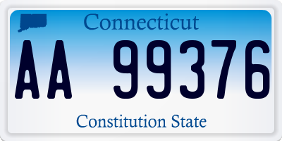 CT license plate AA99376