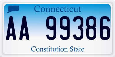 CT license plate AA99386