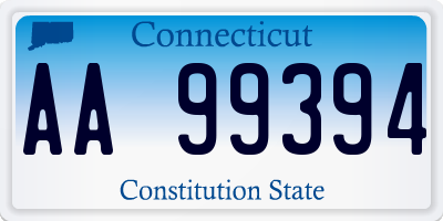 CT license plate AA99394