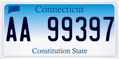 CT license plate AA99397